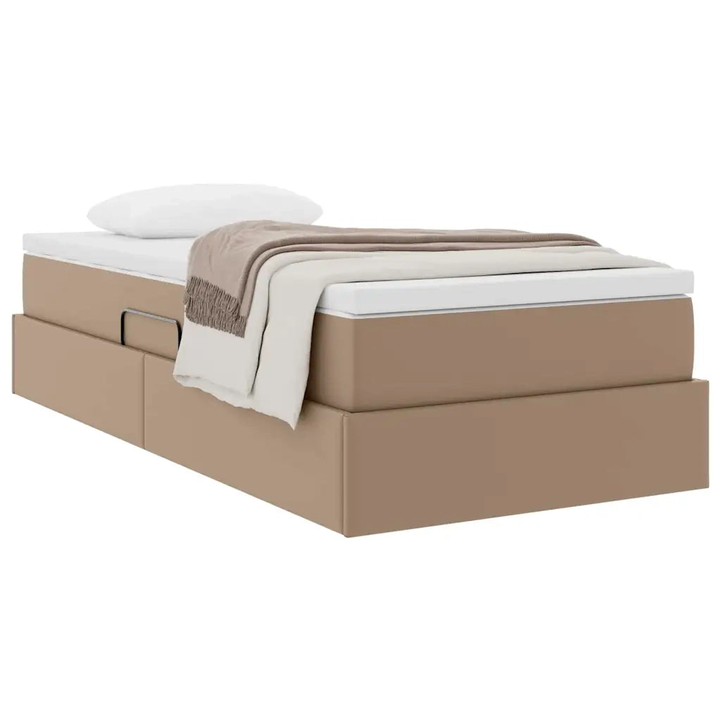 Letto con contenitore e materasso Cappuccino 90 x 200 cm