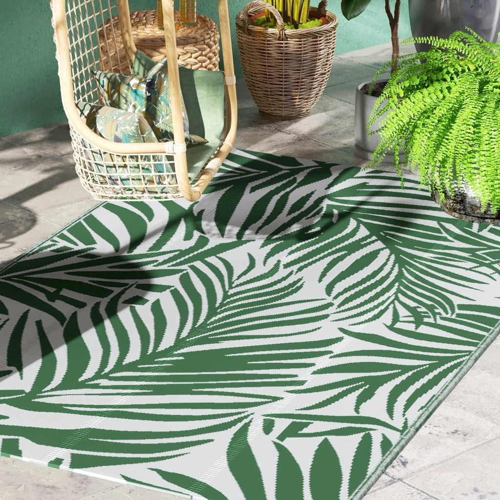 Tappeto 152x243 cm ¨C Minimal ¨C Verde scuro e bianco