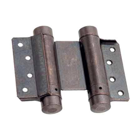 CERNIERA A MOLLA DOPPIA AZIONE 100 mm - Nichelato - 2 pezzi