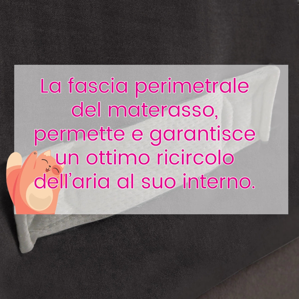 Materasso matrimoniale 165X190 Cm CONFORTEVOLE che NON SCALDA, Materasso ortopedico alto 20 cm contro il mal di schiena | MADE IN ITALY, Anallergico - MOD. PRIME 20