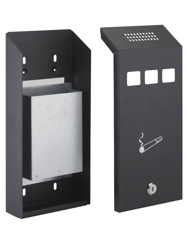 Posacenere da parete 325 x 147 x 60 mm, 2 chiavi – THIRARD