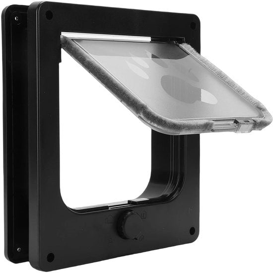 Portale per animali domestici 4 vie chiusura automatica - Materiale ABS resistente all'usura - Installazione facile - Portale per animali domestici porta interna - Accesso flessibile - Adatto per porte interne-esterne - Portale per animali domestici