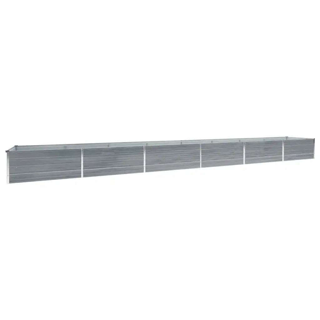 Letto Rialzato Giardino in Acciaio Zincato 600x80x45 cm Grigio 47072