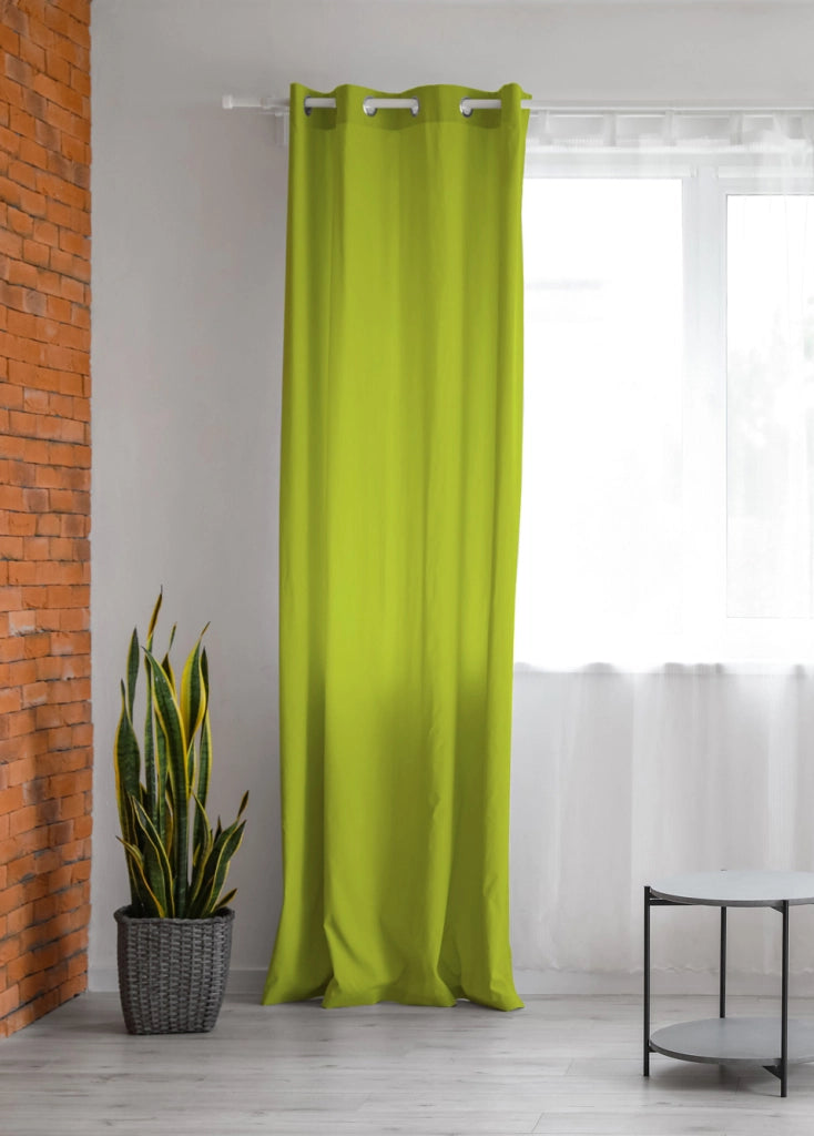 Tenda Semioscurante 140 x 290 Cm Moderne Con Occhielli  Verde - 1 Tenda