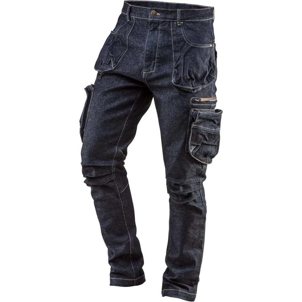 Topex 81-229-l pantaloni da lavo ro denim, 5 tasche, taglia l ds
