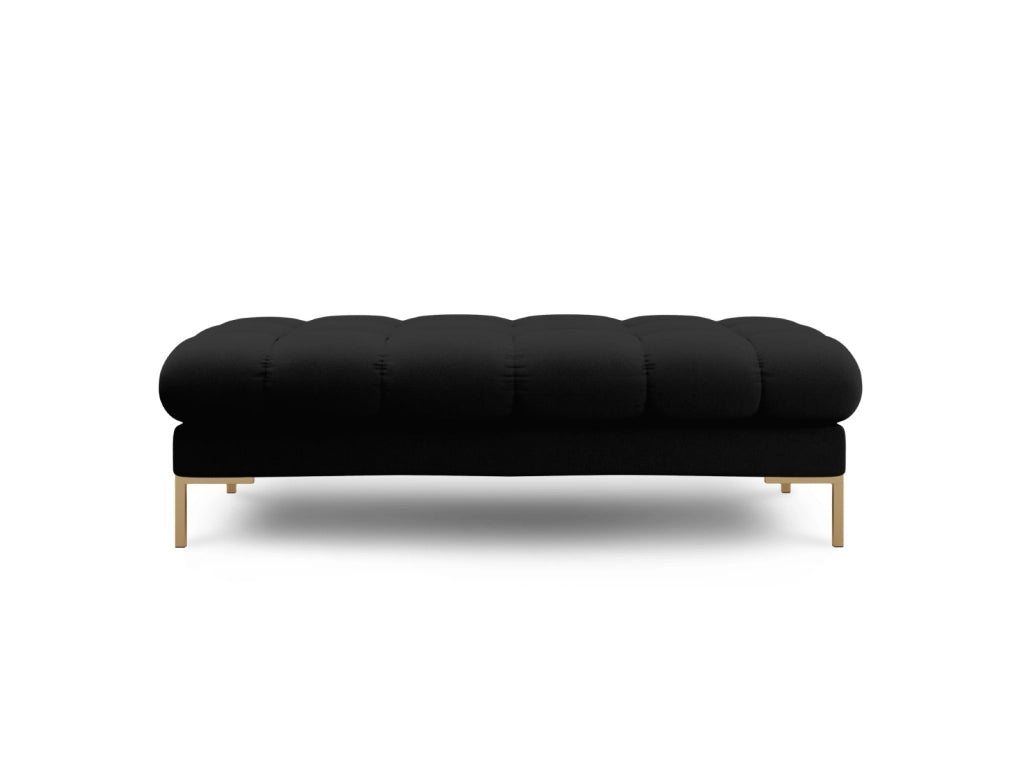 Cosmopolitan Design - Panca "Bali" 2 posti in tessuto strutturato nero 