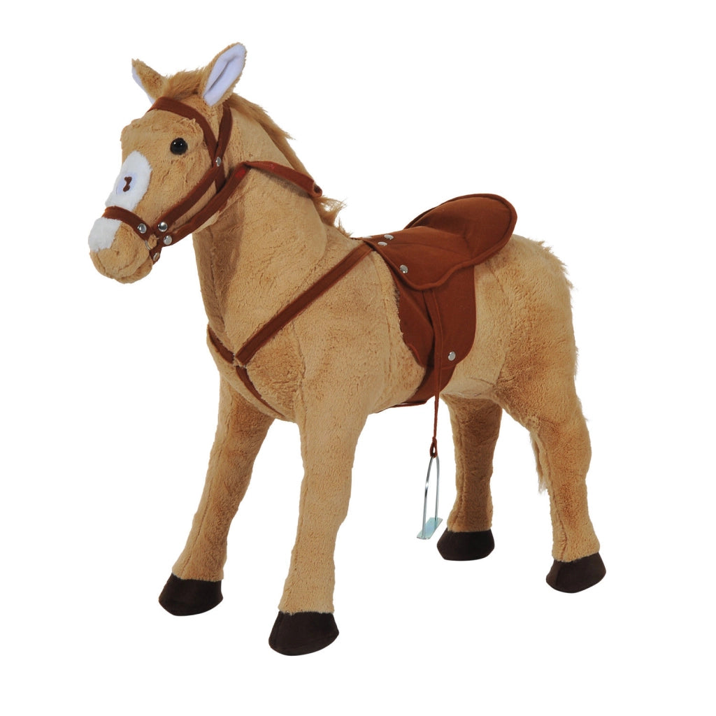 Cavallo Giocattolo ¨C zephmum ¨C 85x28x60 cm, Beige, Con Suoni, Sella
