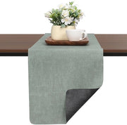 Tavolo da imitazione in plastica, moderno, a doppia faccia, antiscivolo, termoresistente, lavabile, tavolo da esterno, per matrimoni, compleanni, decorazione di tavola (grigio, salmone, 30x240cm)