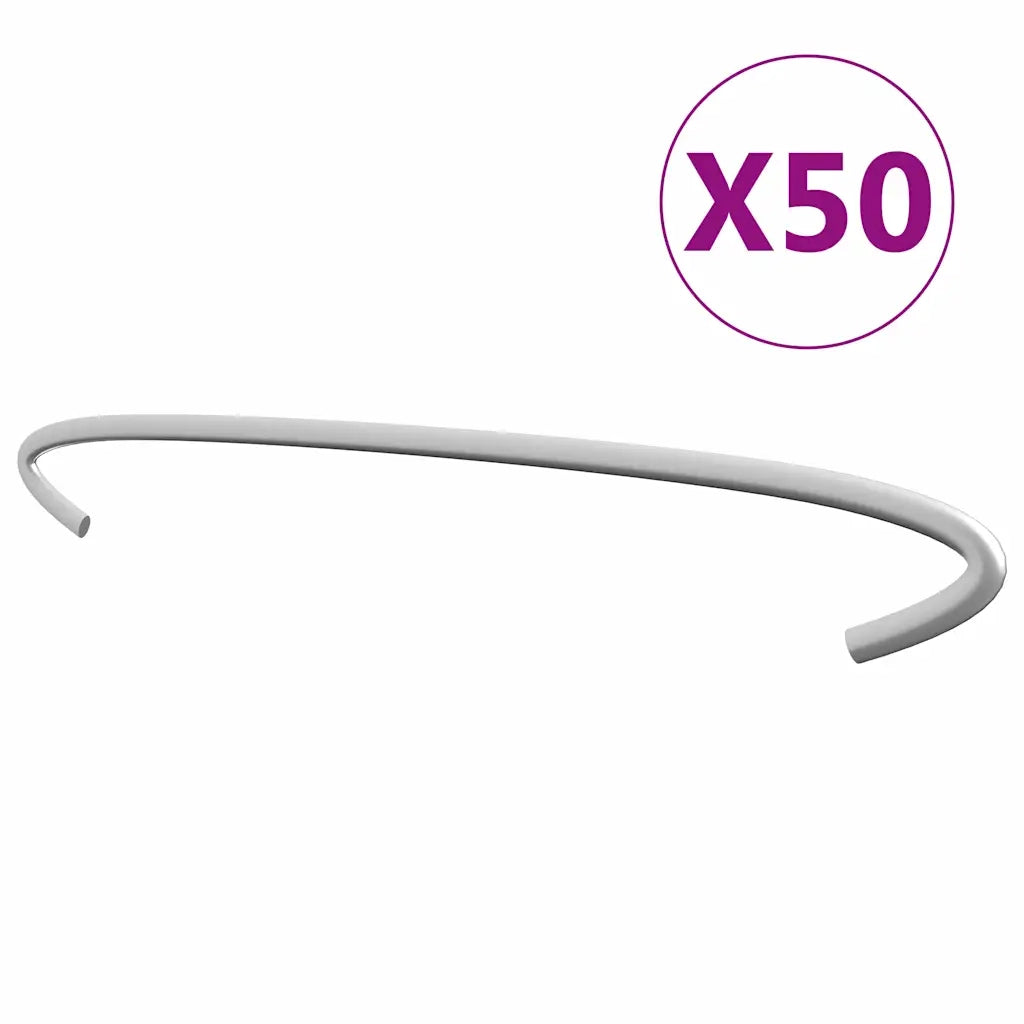 Ganci per Gabbione 50 pz in Acciaio Zincato 30 cm 145621