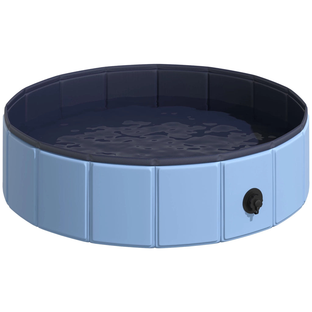 Vasca Pieghevole per Cani Gatti ¨C Minimal ¨C PVC Antiscivolo ?80x20 cm Blu