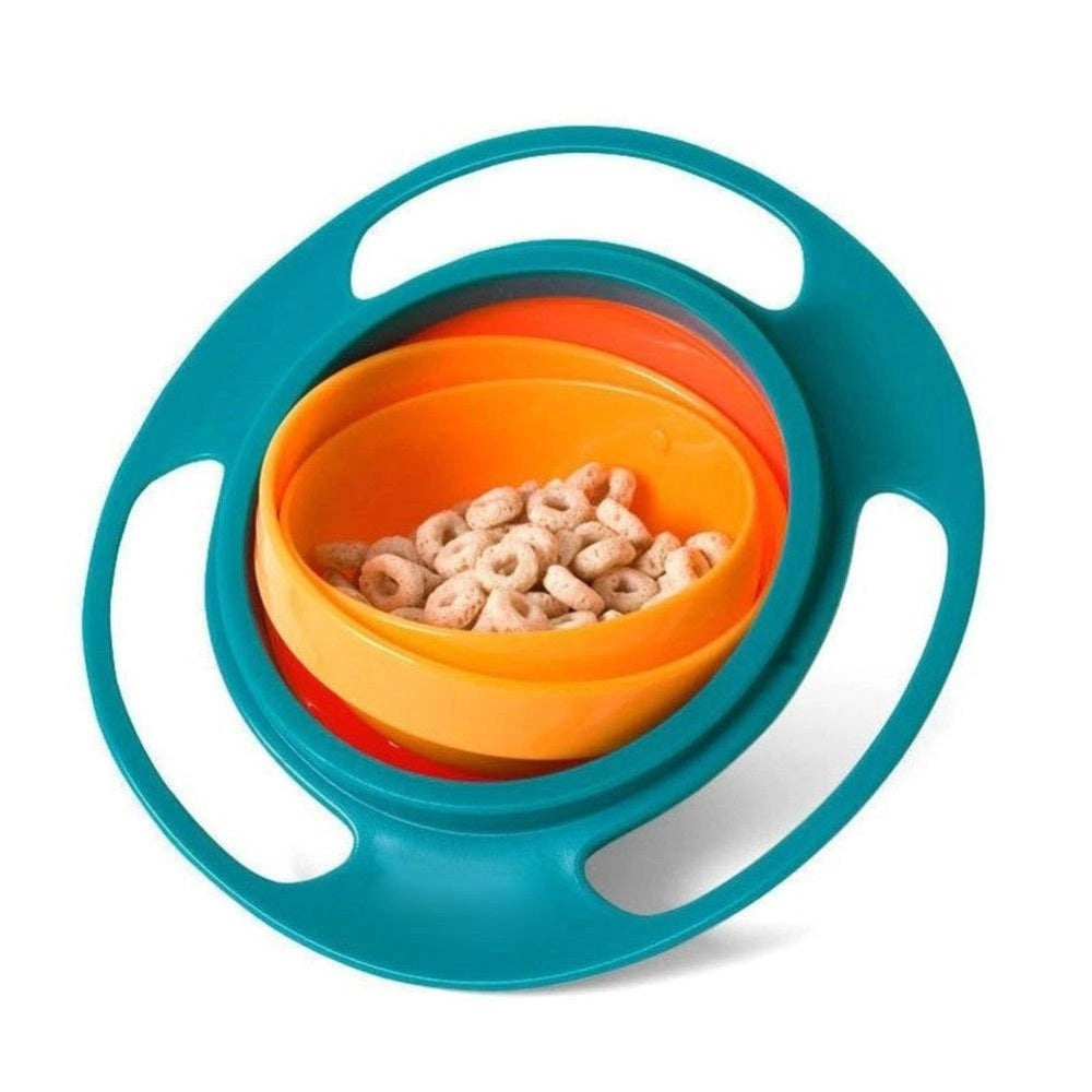 Trade Shop - Piatto 360° Giroscopio Ciotola Plastica Pranzo Cena Neonato A Prova Di Bambino -
