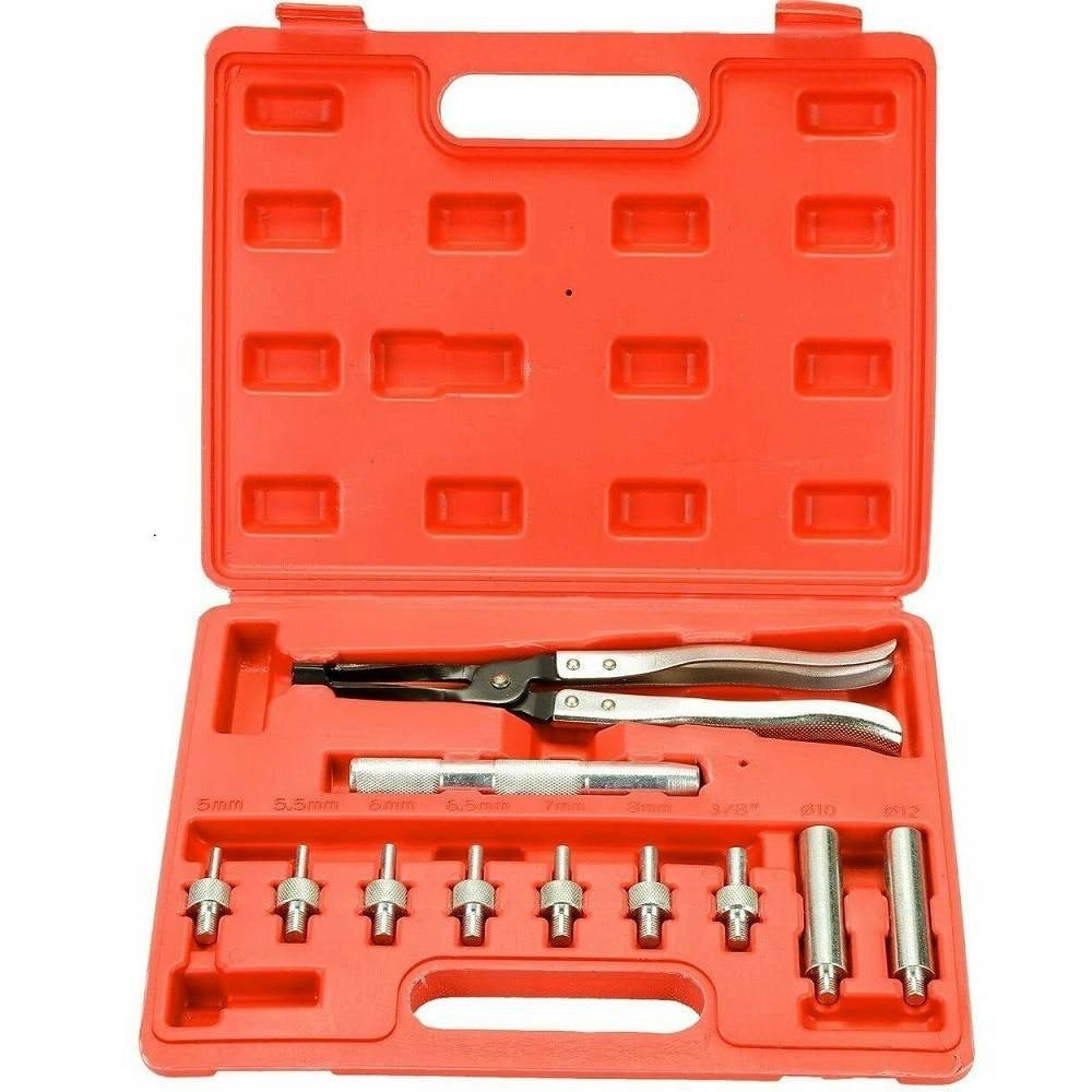 Trade Shop - Kit 11pz Sostituzione Rimozione Installazione Valvole Stelo Adattatori Art.00112 -