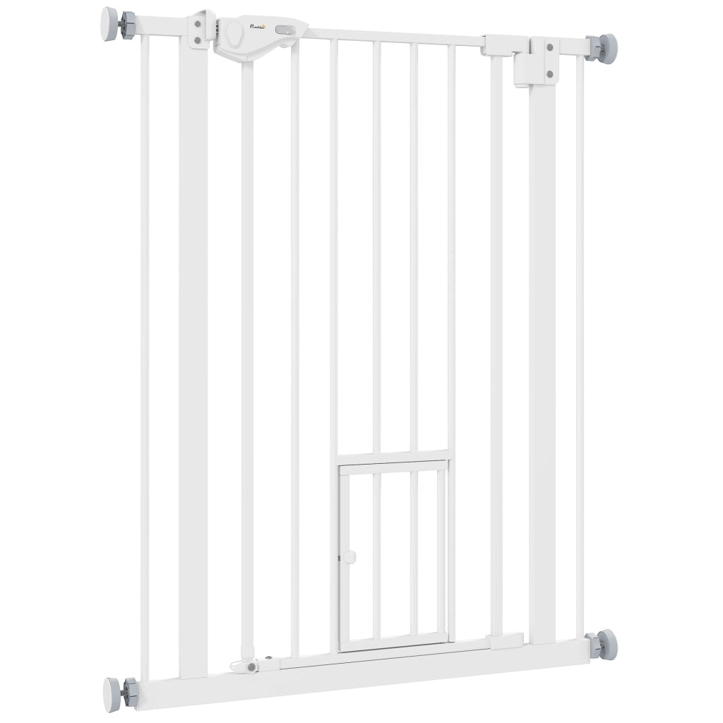 Cancello per Gatti ¨C Minimal ¨C Bianco, Metallo, 74-80 cm