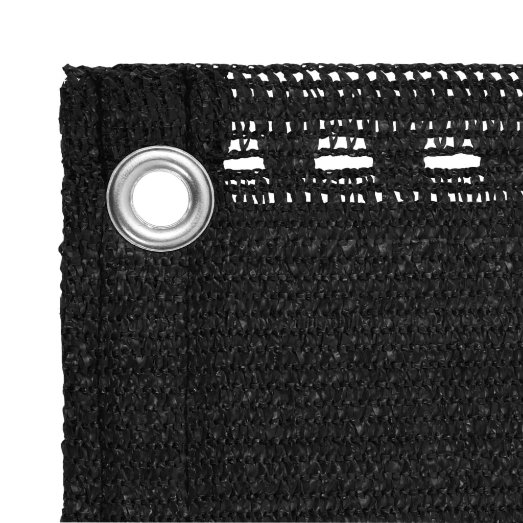 Schermo da balcone-Pannello per balcone Nero 75 x 800 cm HDPE e alluminio