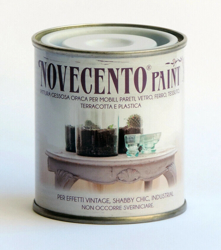 Pittura Gessosa Opaca Shabby Chic per Mobili Pareti Vetro Gesso Novecento Paint Formato: 125 Ml, Colore: Senape