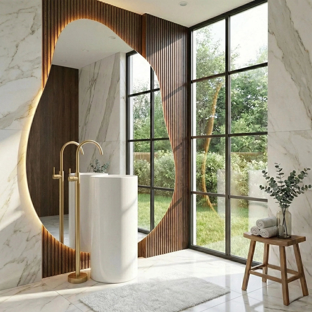 Rubinetto Da Lavabo Rea Lungo Brush Gold