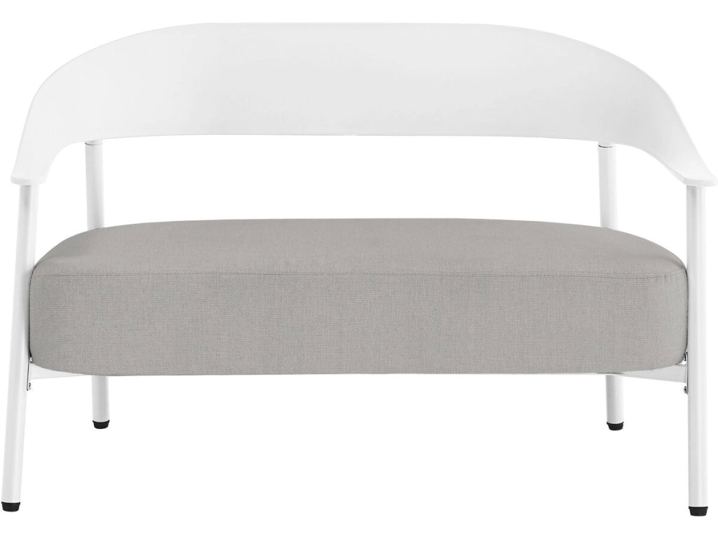 Divano da giardino in plastica e metallo "Céora" - 2 posti - Bianco