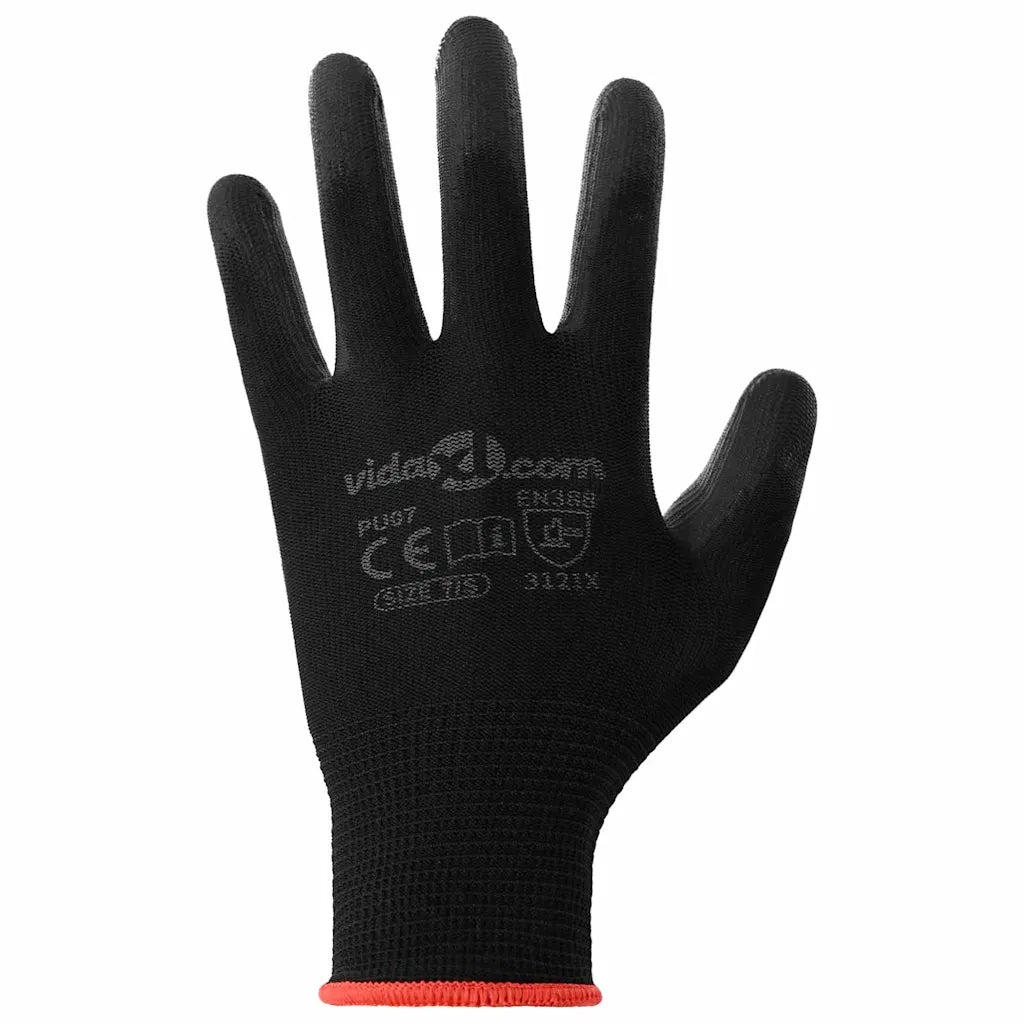 Guanti da Lavoro 24 pz Nero 7 / S Poliestere CFW2977373