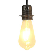 Portalampade 2 pz Nero Lucido E27 4106523
