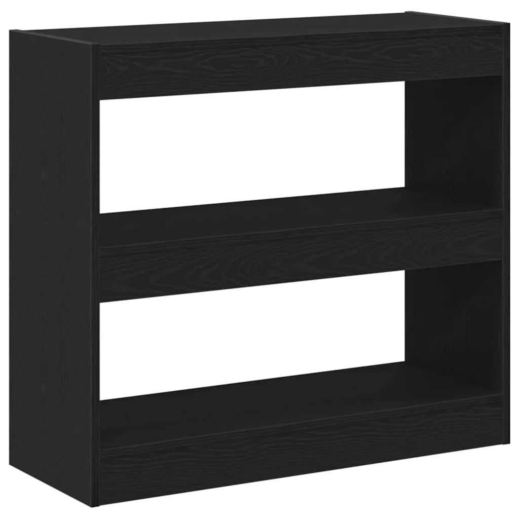 Armadio per Libri 2 livelli 2 pz 80 x 30 x 72 cm Rovere Nero 862720