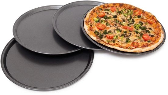 Piastre per pizza e flammkuchen - set da 4 - diametro 33 cm