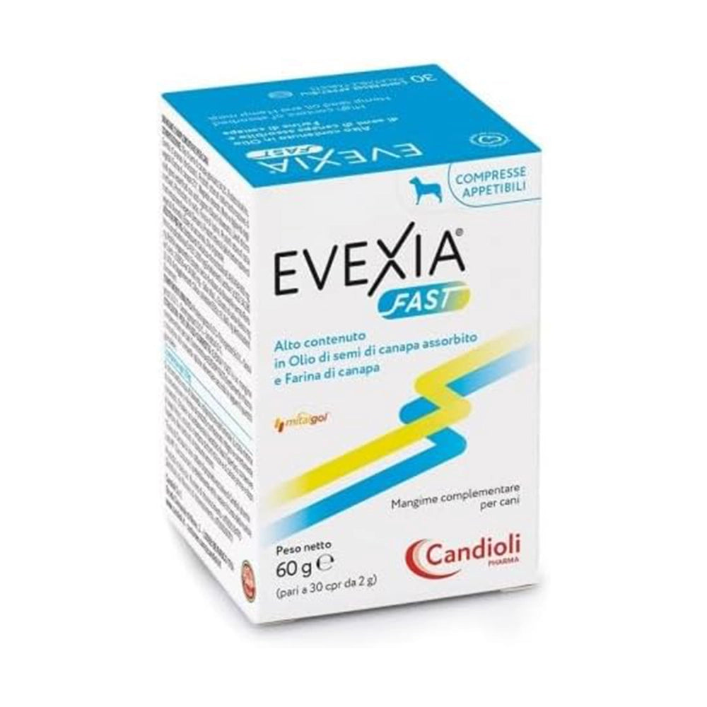 Evexia fast 30 compresse. Mangime complementare per cani