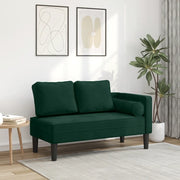 Chaise Longue con Cuscini Verde Scuro in Velluto 4007573