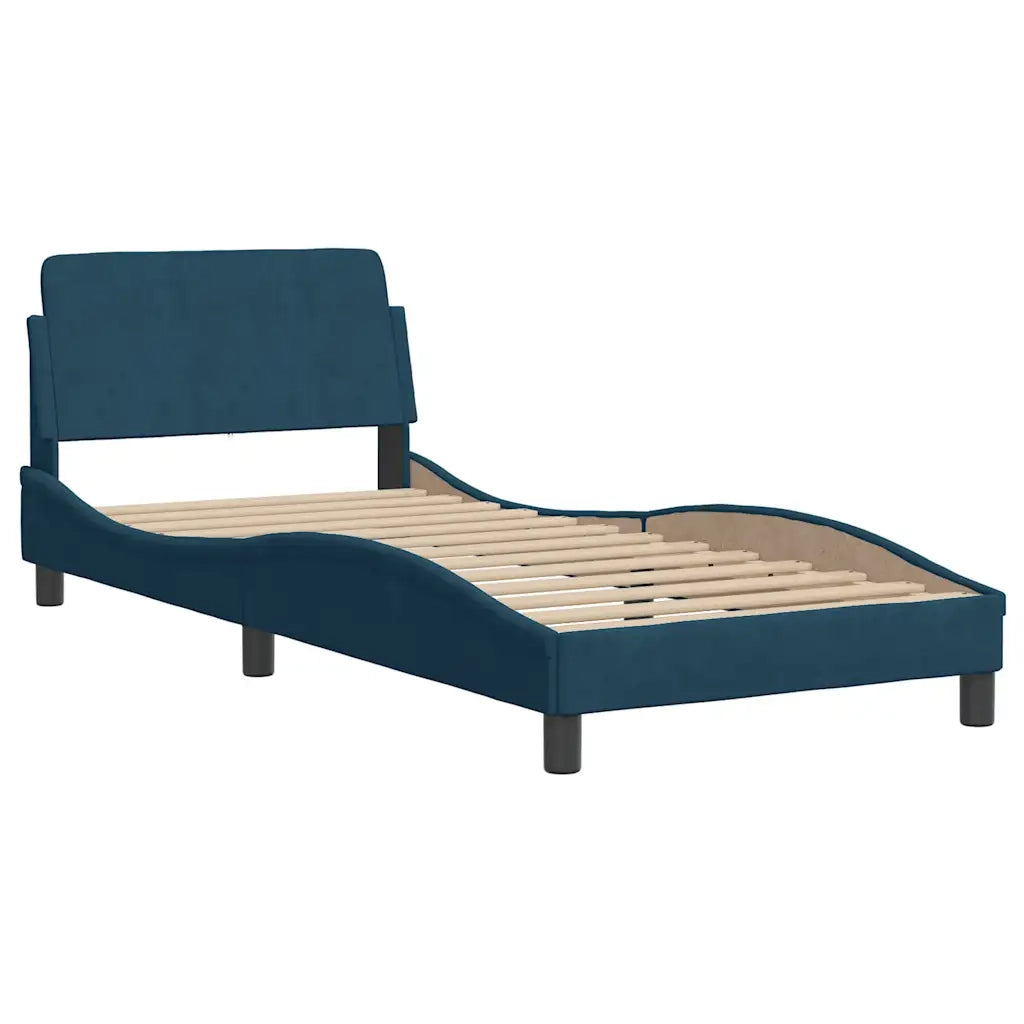 Letto con Materasso Blu 80x200 cm in Velluto 3208626