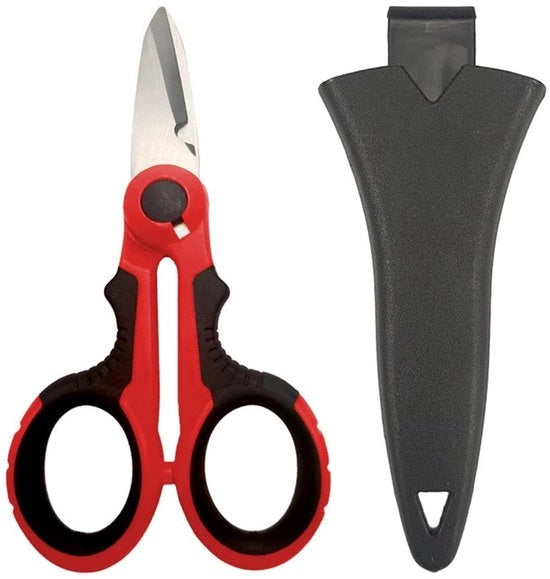 Serra elettrica professionale - Trimmer per cavi e fibre ottiche - Inclusa custodia - Colore rosso - Serra per linee da pesca - Portatile - Ideale per la tagliatura