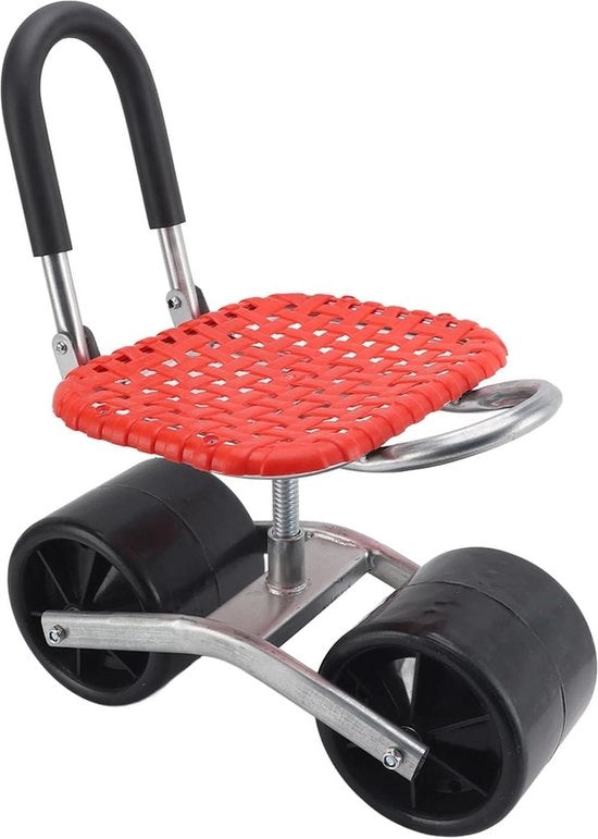 Carrello per Giardino in Movimento - Carrello da Giardino Portatile con 2 Ruote - Altezza Regolabile - Scooter per Giardino per Esterno - Manutenzione Erba e Piante .