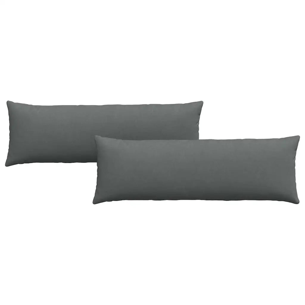 Cuscini da Divano 2 pcs Grigio scuro 120 x 40 cm Tessuto 42013783