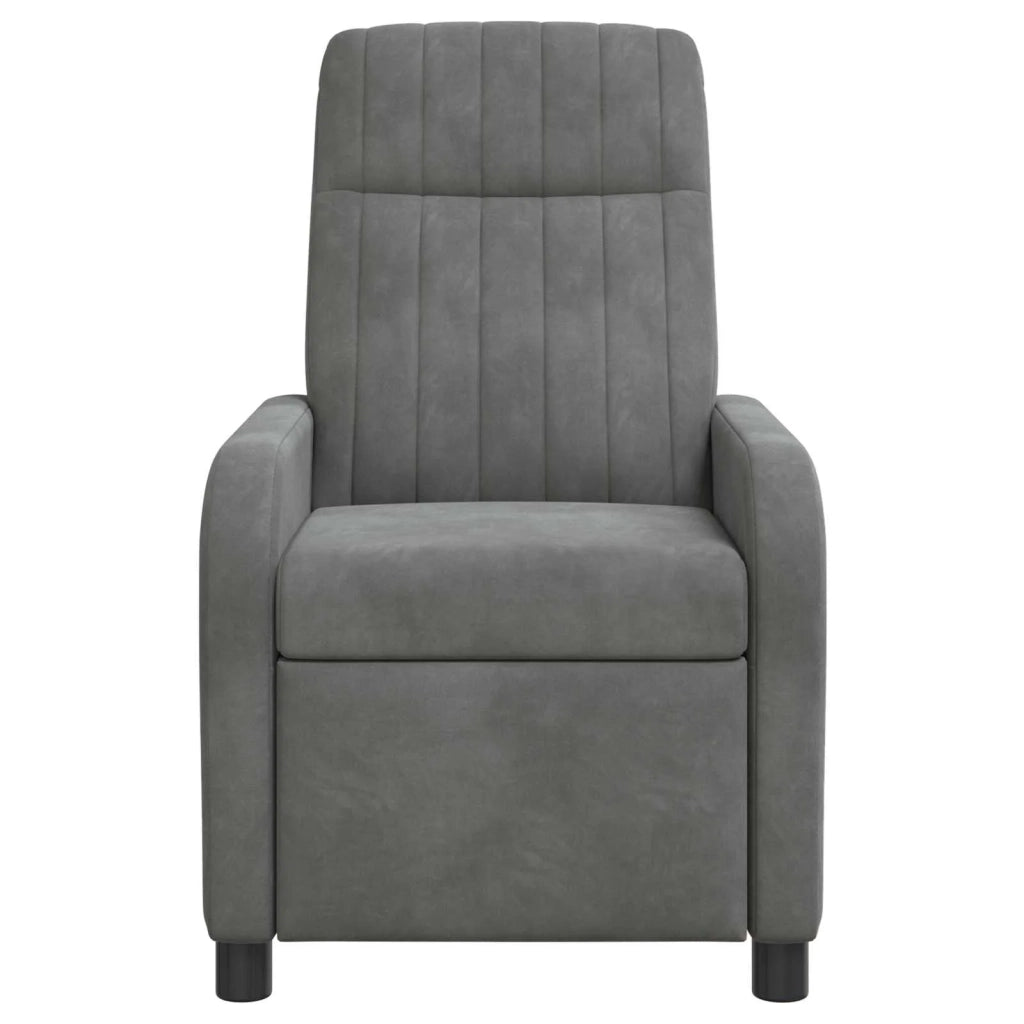 Poltrona Massaggiante Grigio Scuro Velluto (V) 42035121