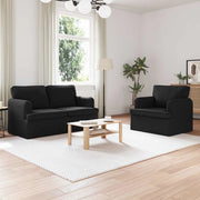Set di divani 2 pcs Nero 144 x 80 x 85 cm Tessuto 3407518