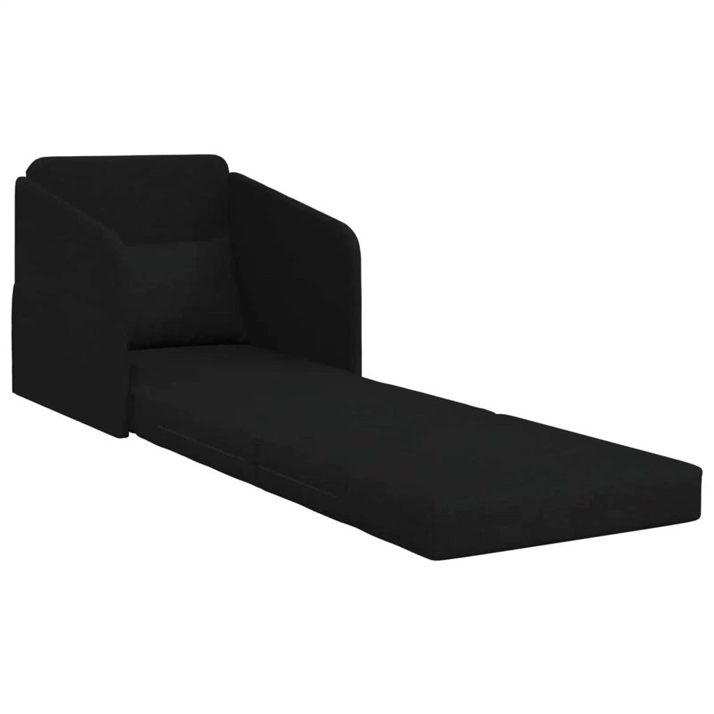 Divano letto | Sof¨¤ letto | Letto singolo Nero 65 x 80 x 83 cm Tessuto