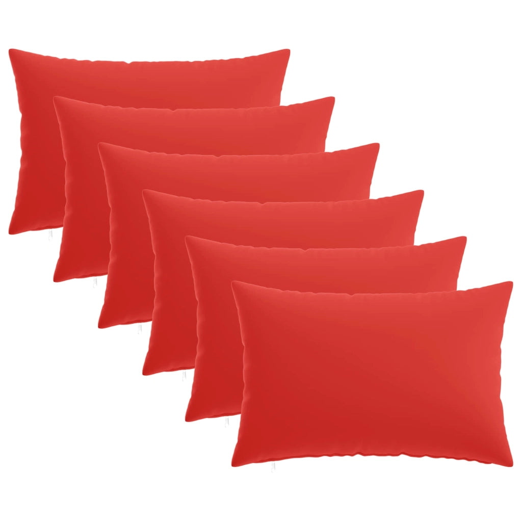 Federa 6 pcs HEERLEN Rosso 30 x 50 cm Poliestere 907846