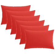 Federa 6 pcs HEERLEN Rosso 30 x 50 cm Poliestere 907846