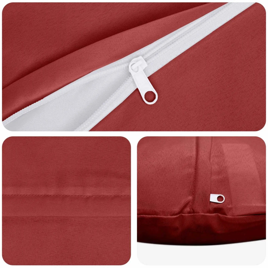 Federa 2 pcs HEERLEN Rosso Vino Ø 60 cm Poliestere 923019