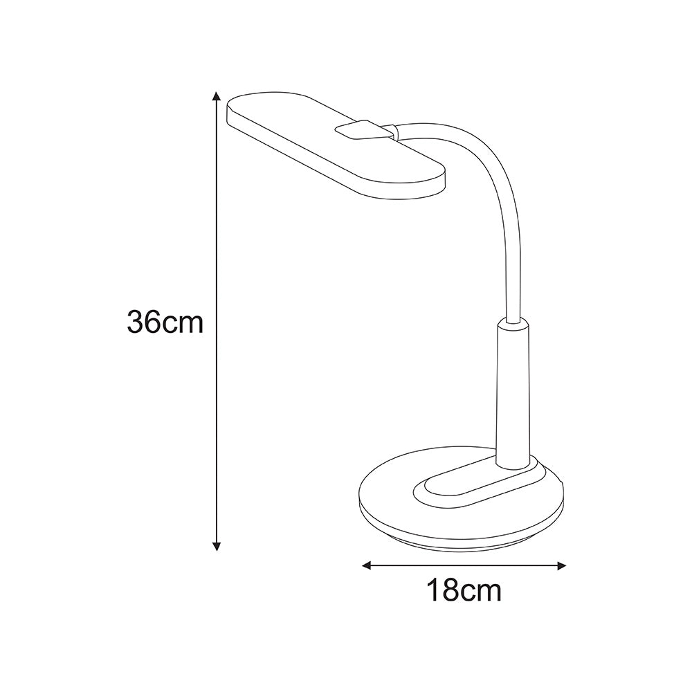 Lampada da scrivania Kaja Dafi LED 10W dimmer CCT nera
