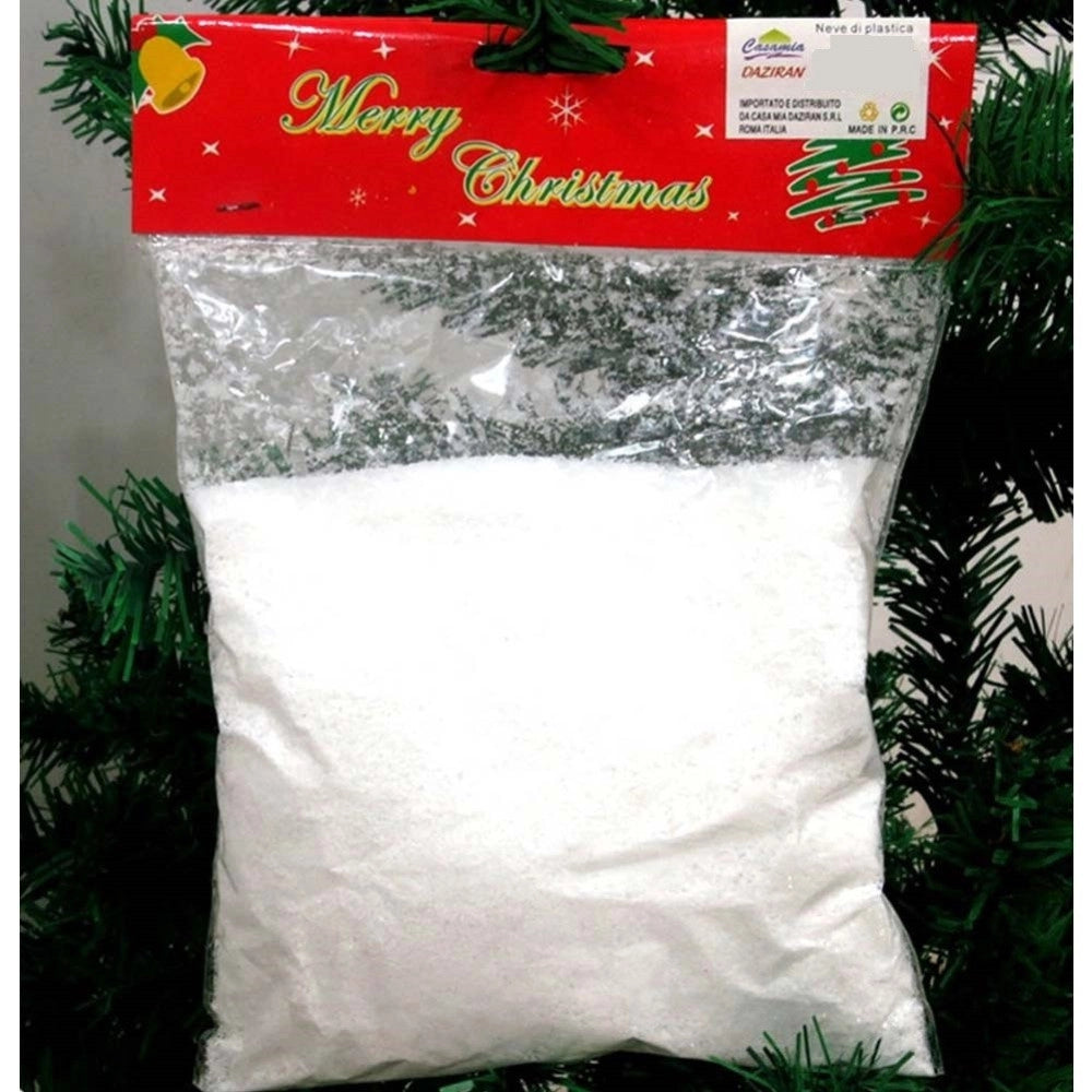 Trade Shop - Busta Di Neve Artificiale 150gr Per Addobbi E Albero Decorazioni Natalizie -