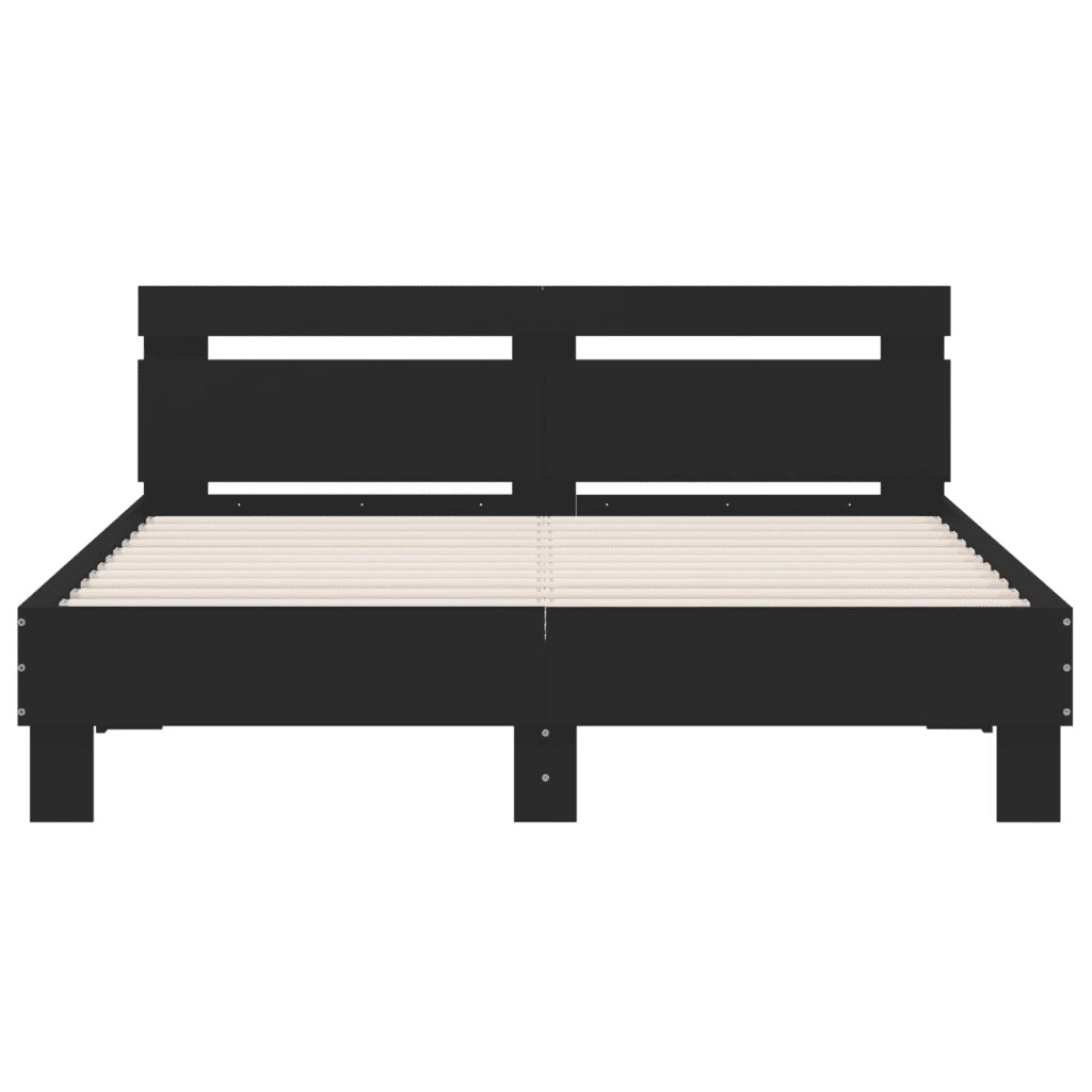 Giroletto con LED senza Materasso Nero 150x200 cm 3207540
