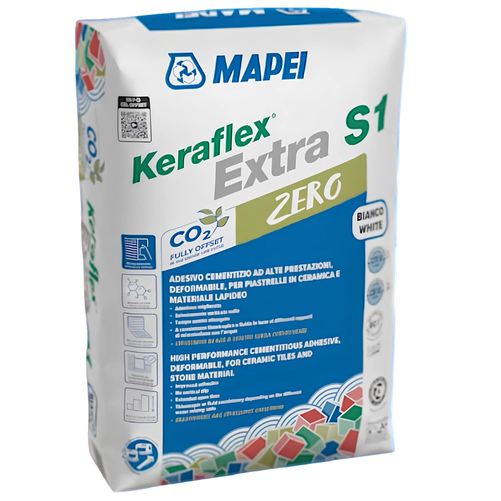 Adesivo piastrelle keraflex extra s1 colore bianco sacco 23 kg