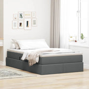 Letto con contenitore e materasso Grigio scuro 120 x 200 cm
