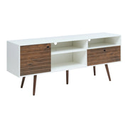Mobile porta TV mensola porta TV per soggiorno 165 x 40 x 66 cm bianco effetto noce 03_0010106
