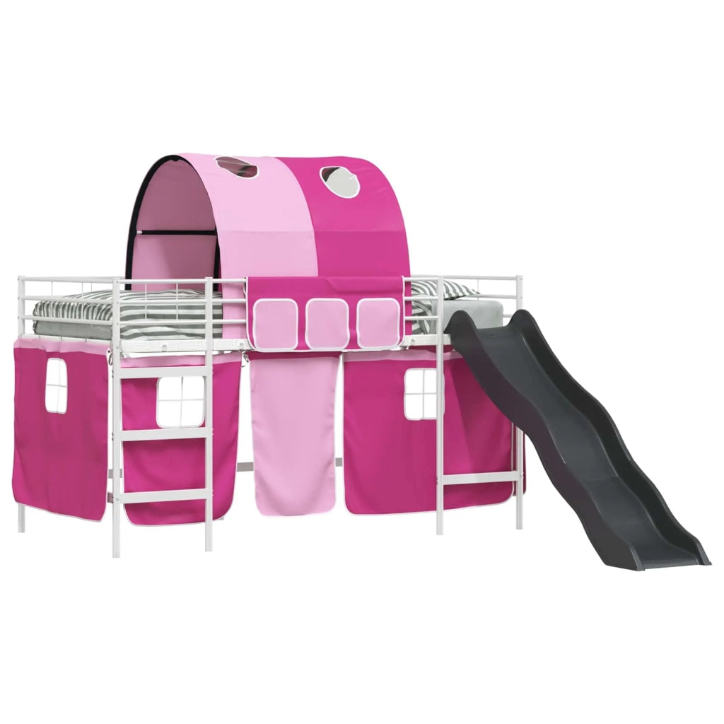 Struttura del letto loft per bambini Bianco e Rosa 100 x 200 cm 42020869