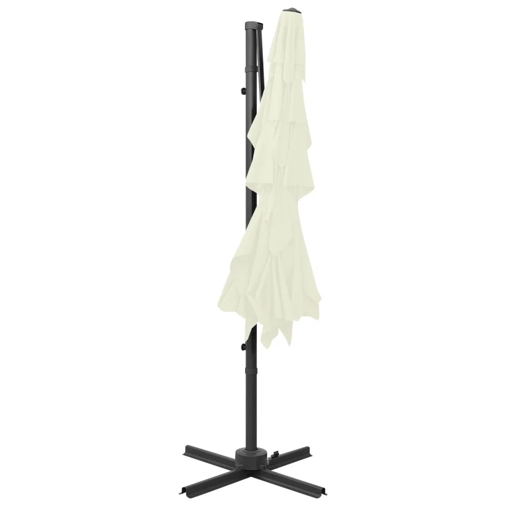 Ombrellone a Sbalzo 4 Livelli Palo Alluminio 250x250 cm Sabbia