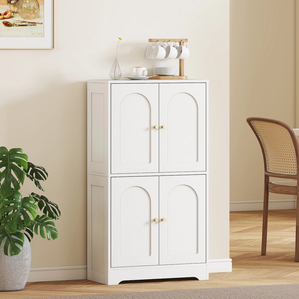 Credenza con Ante e Ripiani ¨C Minimal ¨C Bianco