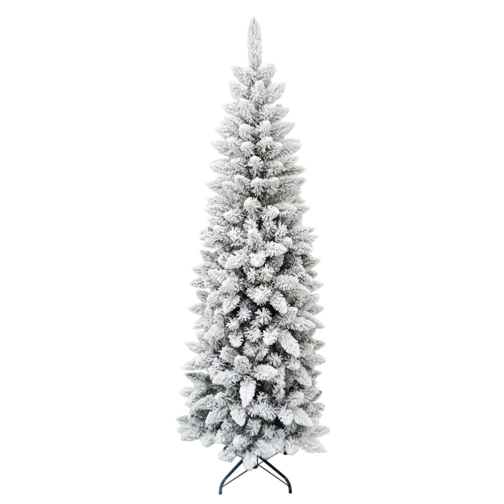 MAURY'S ALBERO DI NATALE EXTRA SLIM 150 CM INNEVATO