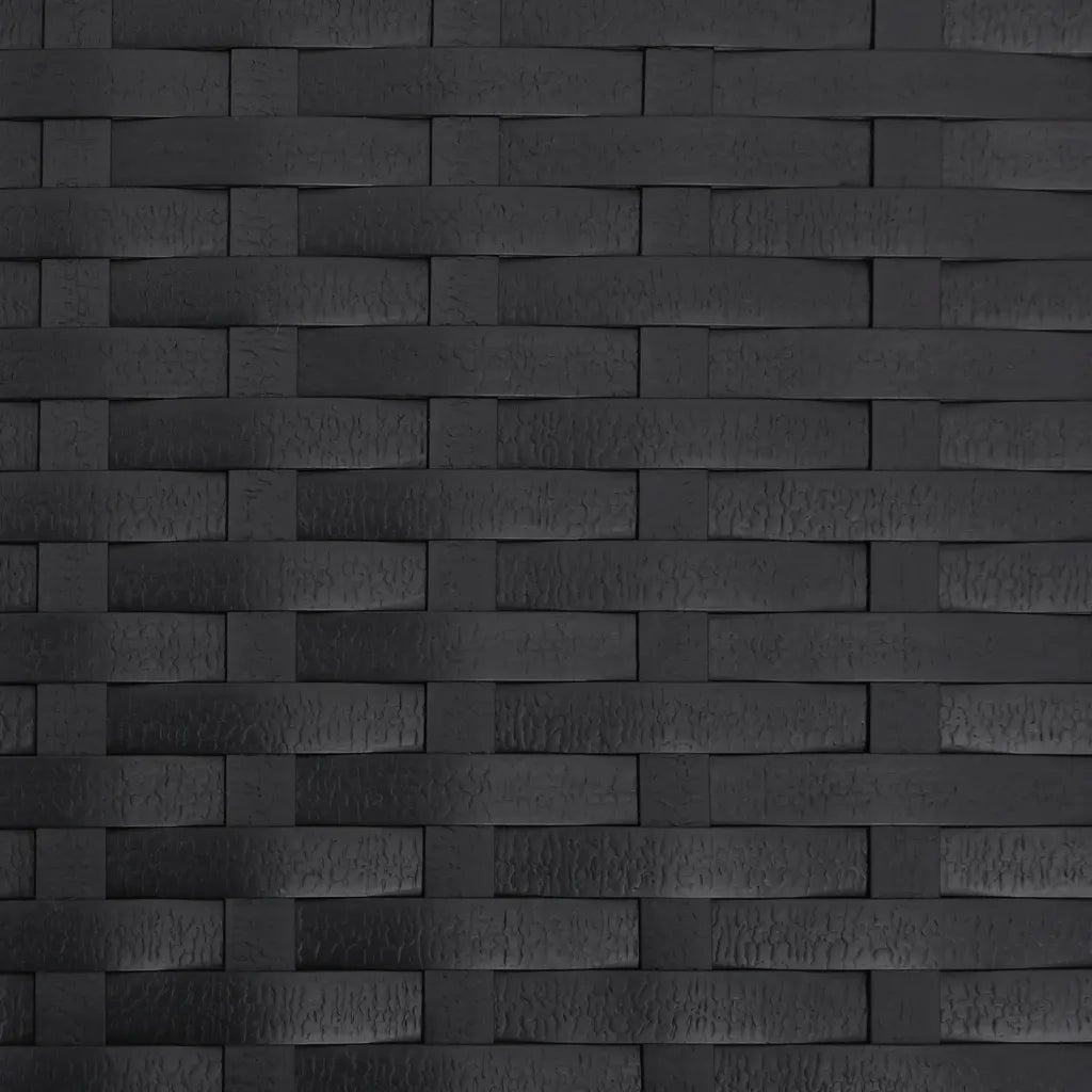Poltrona da Giardino con Poggiapiedi in Polyrattan Nero 364116
