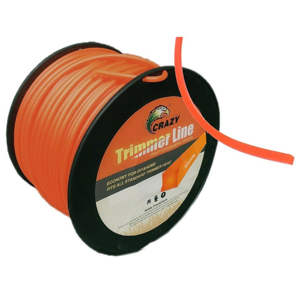 Trade Shop - Filo Decespugliatore Quadrato 2.7 Mm Bobina 100 Mt Metri Tagliaerba Cavo Matassa -