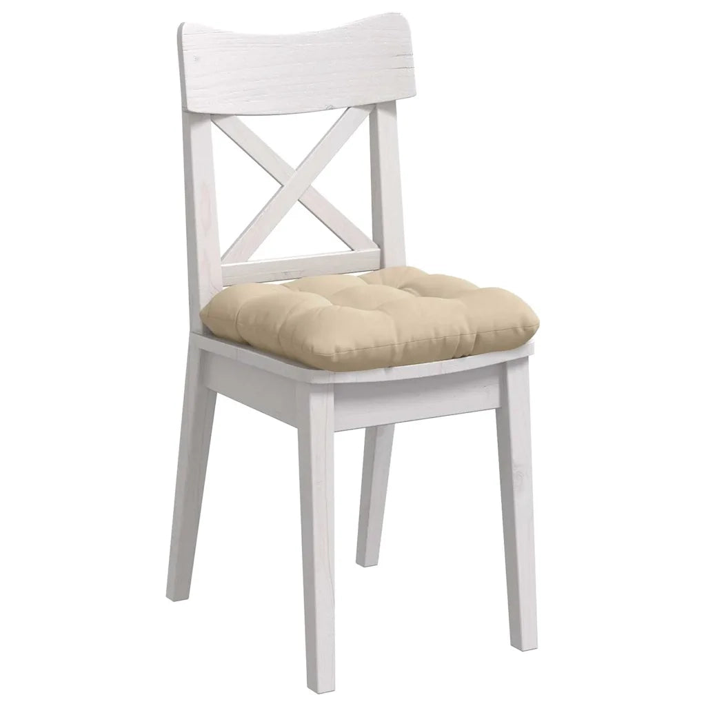 Cuscini per Seduta 4 pcs Crema 45 x 45 cm Tessuto in Microfibra 42015136